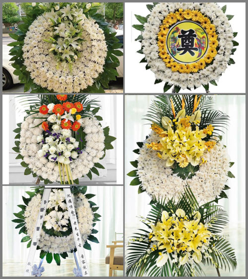 福建泉州晋江市内坑镇古山村花圈速递